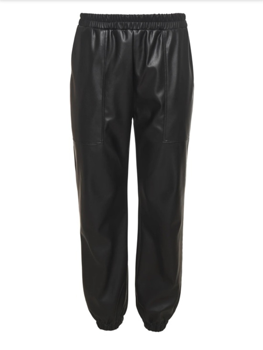 Gold Hawk Faux Leather Joggers Sz M NWT
